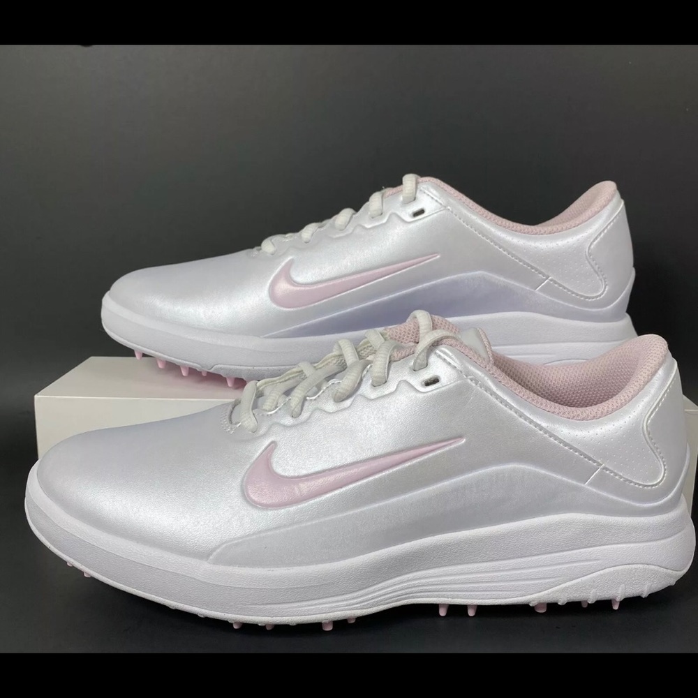 New NIKE VAPOR WHITE PINK FOAM GOLF CLEATS SHOES